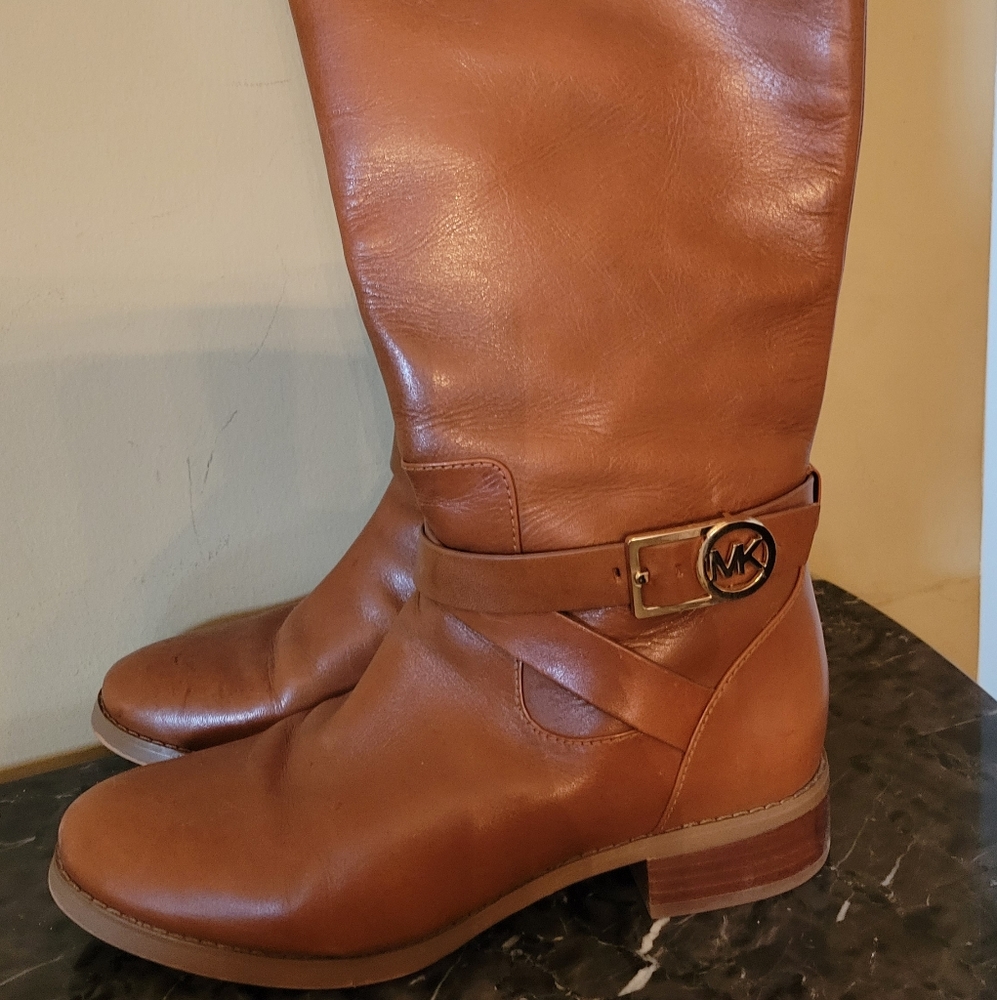 Michael Kors knee high leather boots